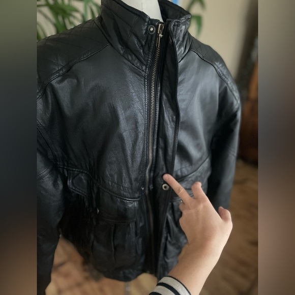 City streets leather Jacket men’s Medium black - Picture 6 of 10